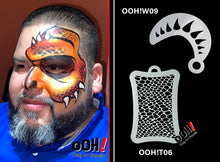 Load image into Gallery viewer, W09 Monster Horn Wrap Face Painting Stencil
