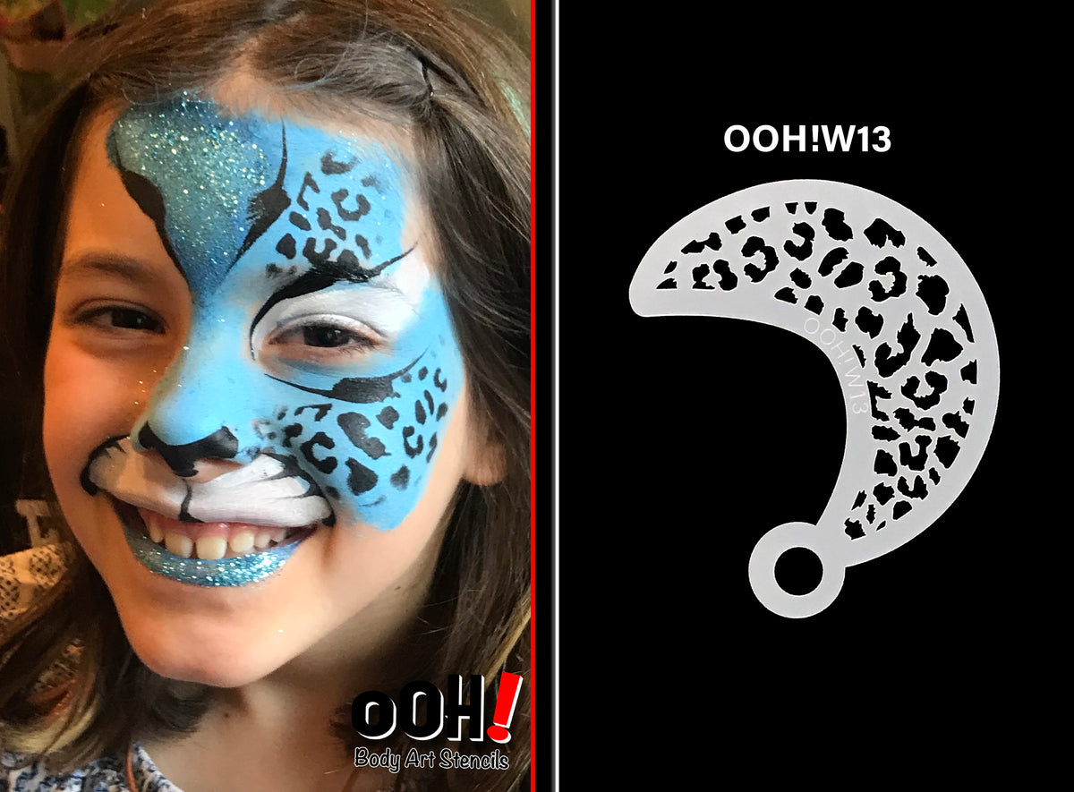 W13 Cheetah Print Wrap Ooh! Stencil Ooh! Body Art Stencils