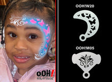 Load image into Gallery viewer, W20 Butterfly Wrap Face Painting Stencil