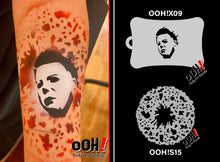 Load image into Gallery viewer, S15 Blood Splatter Sphere Airbrush &amp; Face Paint Stencil