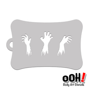 zombie hands airbrush tattoo stencil face paint