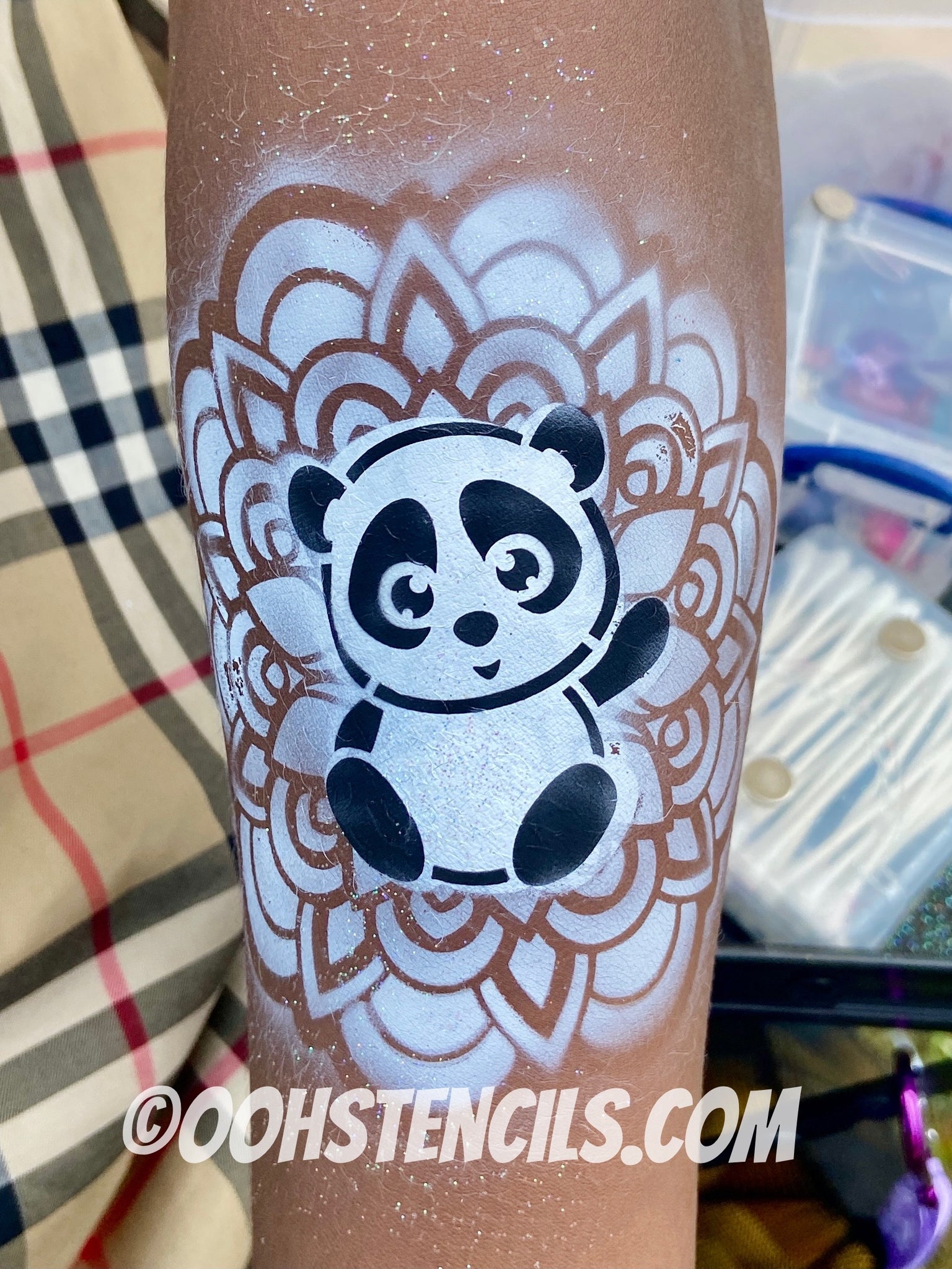 S08 Jewel Mandala Sphere Airbrush & Face Paint Stencil – Ooh! Body Art  Stencils