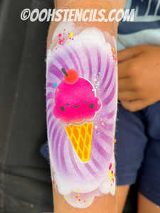 T20 Ice Cream Cone Stencil