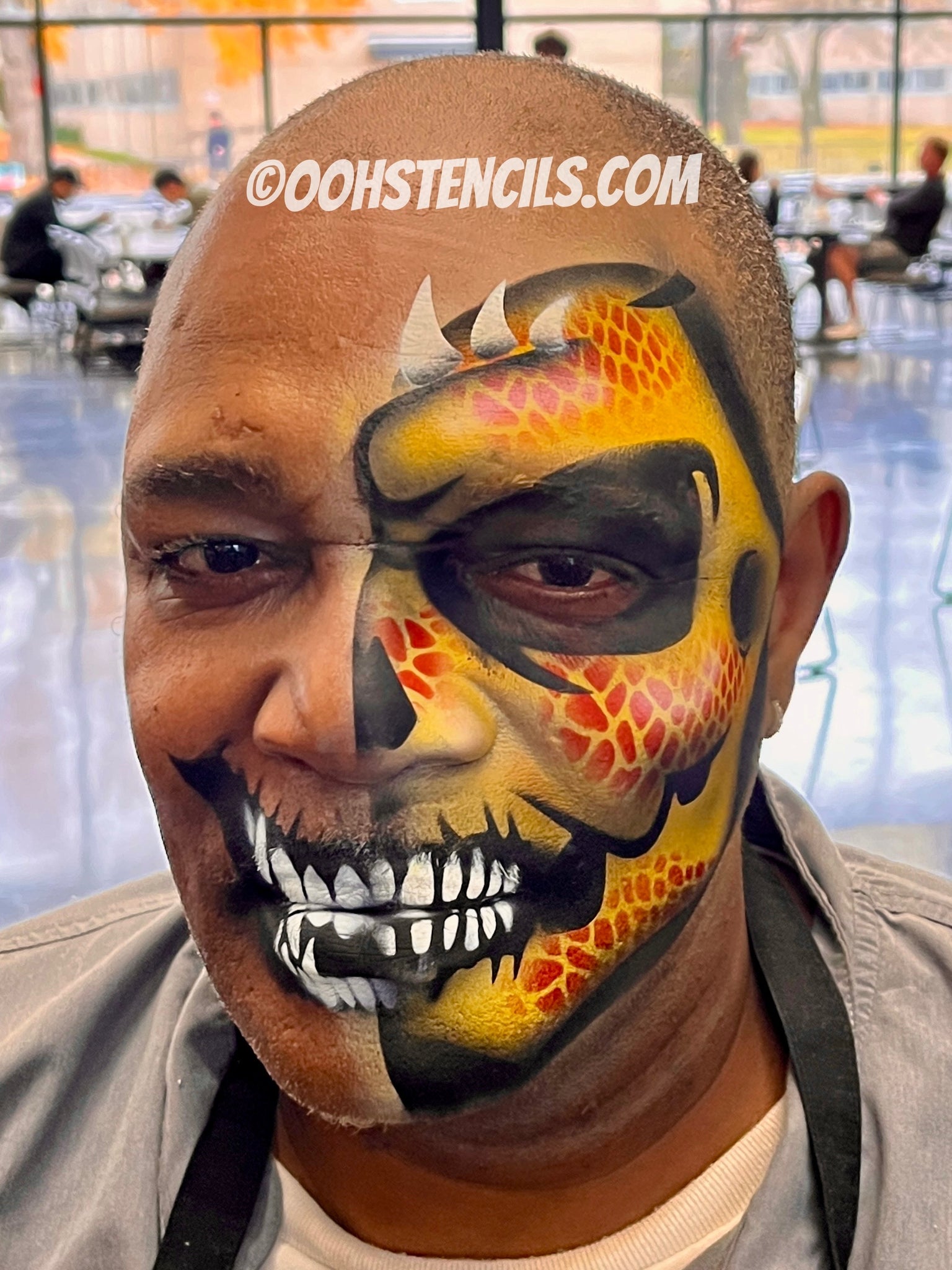 Skull Airbrush Stencil — Jest Paint - Face Paint Store