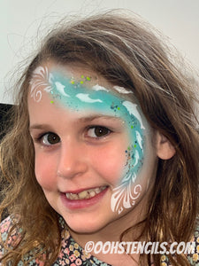 W22 Dolphin Wrap Face Painting Stencil