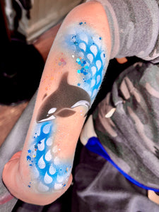 SB02 Orca Killer Whale Tattoo Stencil