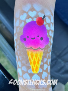 T20 Ice Cream Cone Stencil